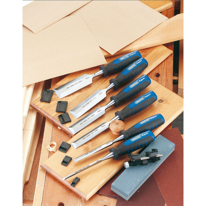 Draper Soft Grip Wood Chisel Kit, 140mm (8 Piece) 88605 Draper  - Dynamic Drive