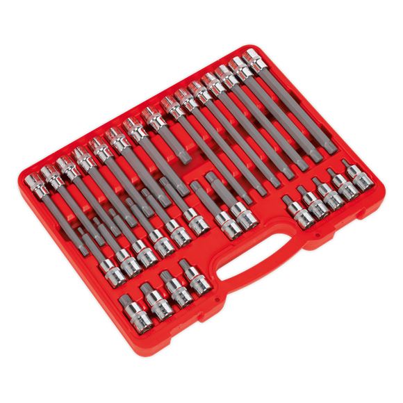 Sealey Ribe Socket Bit Set 32pc 1/2"Sq Drive AK2198