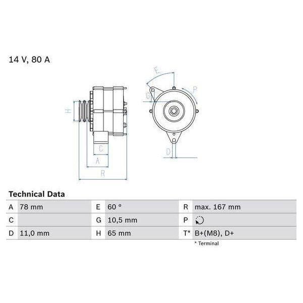 Bosch Reman Alternator 3412 0986034120