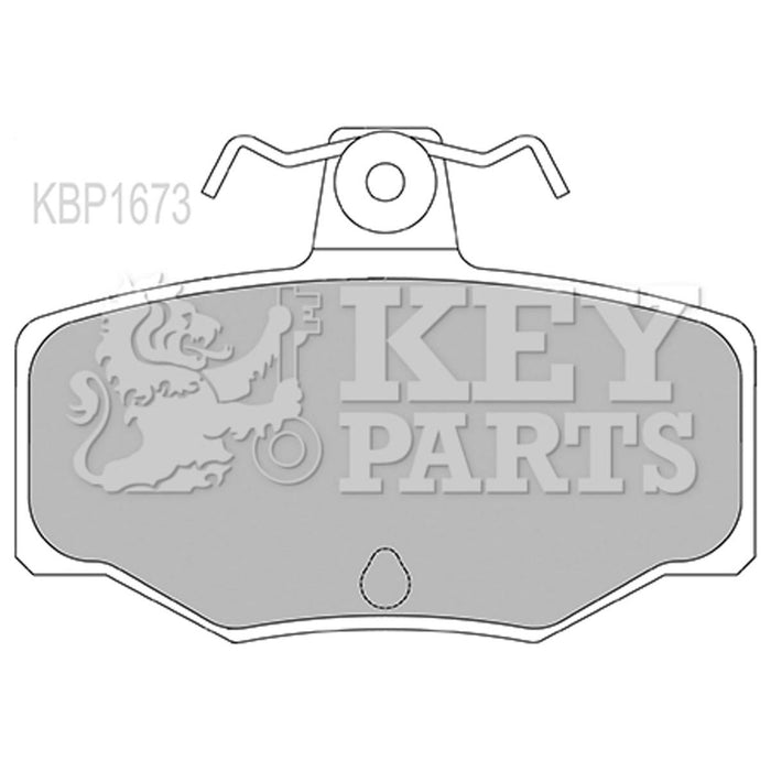 Genuine Key Parts KBP1673 Rear Brake Pads (Lucas-Girling) Key Parts  - Dynamic Drive