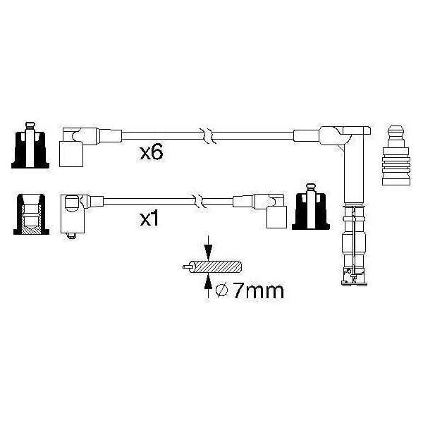 Genuine Bosch Ignition Lead B314 fits Mercedes-Benz S S320 - 3.2 - 93-98 0986356