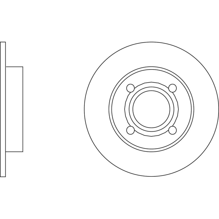 Apec Brake Disc Rear Fits Audi 80 90 Coupe