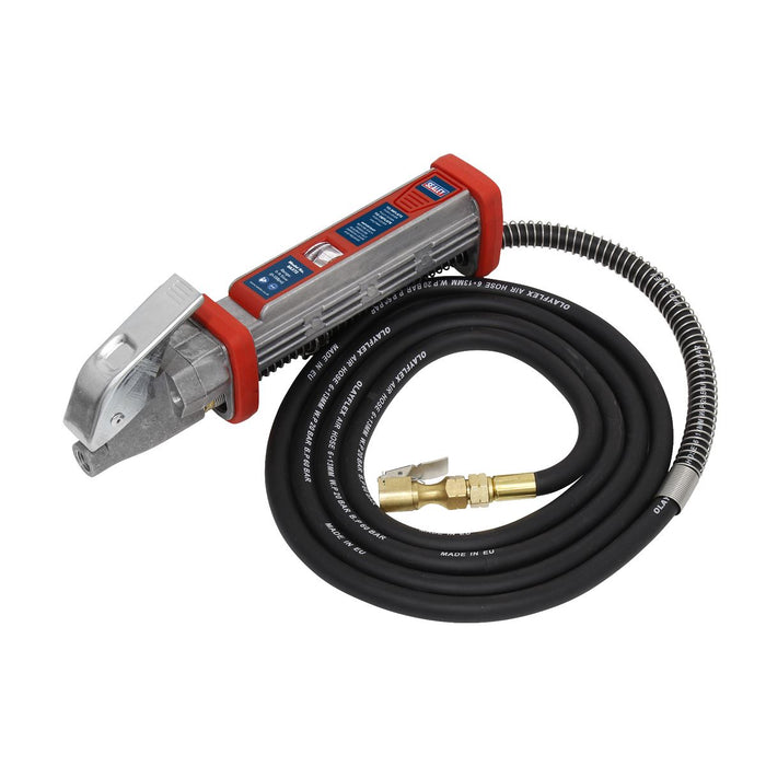 Sealey Tyre Inflator 2.7m Hose with Clip-On Connector SA372 Sealey  - Dynamic Drive