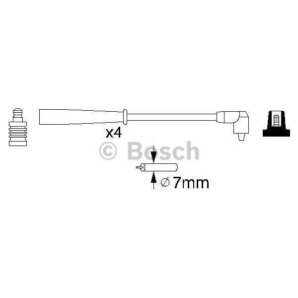 Genuine Bosch Ignition Lead B727 fits Peugeot 306 Cabrio - 2.0 - 94-97 098635672 Bosch  - Dynamic Drive