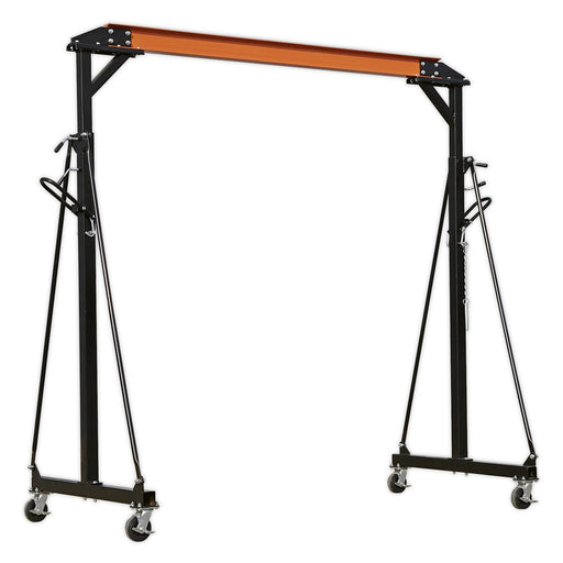 Sealey Portable Lifting Gantry Crane Adjustable 1 Tonne & Hoist Combo SG1000KIT Sealey  - Dynamic Drive