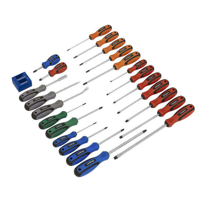 Sealey Soft Grip Screwdriver Set 24pc S0617 Siegen by Sealey  - Dynamic Drive