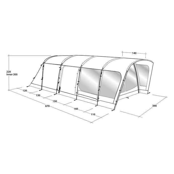 Outwell Tent Colorado 6PE 6 Berth Pole Tent Outwell  - Dynamic Drive