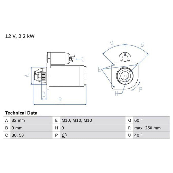 Bosch Reman Starter Motor 2439 0986024390