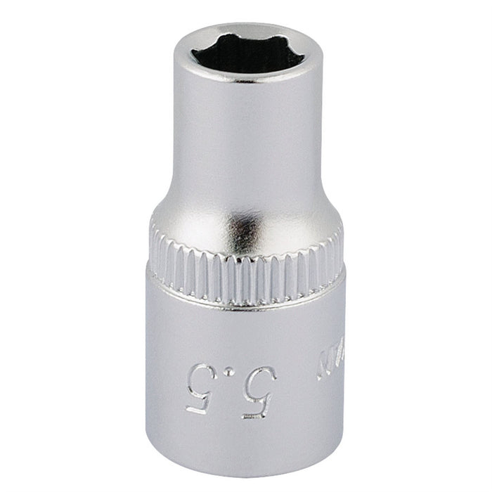 Draper Elora Hexagon Socket, 1/4" Sq. Dr., 5.5mm 11094