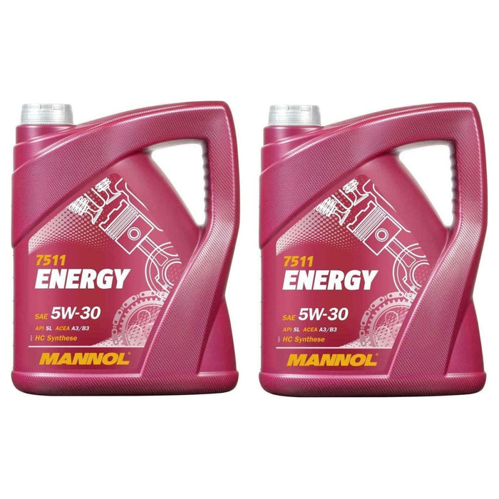 2x Mannol ENERGY 5w30 Fully Synthetic Engine Oil SL/CF ACEA A3/B4 WSS-M2C913-B