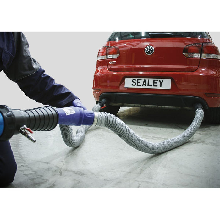 Sealey Exhaust Fume Extractor with 3m Ducting EFS07 Sealey  - Dynamic Drive