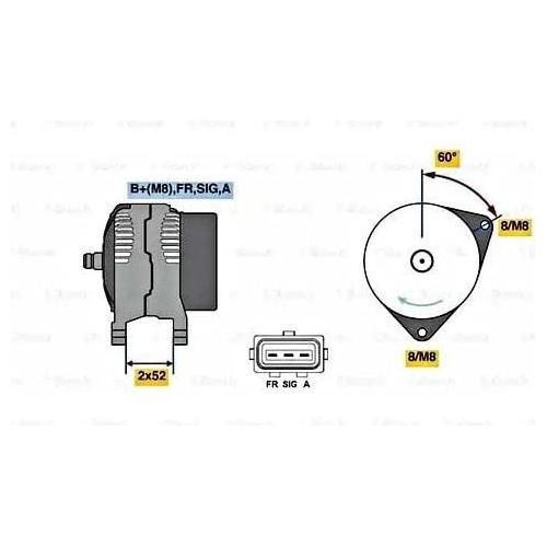 Bosch Reman Alternator 8109 0986081090