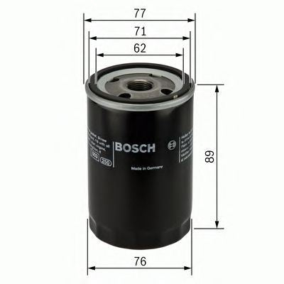 Genuine Bosch Car Oil Filter P3079 fits Vauxhall Zafira - 1.6 - 99-05 0451103079