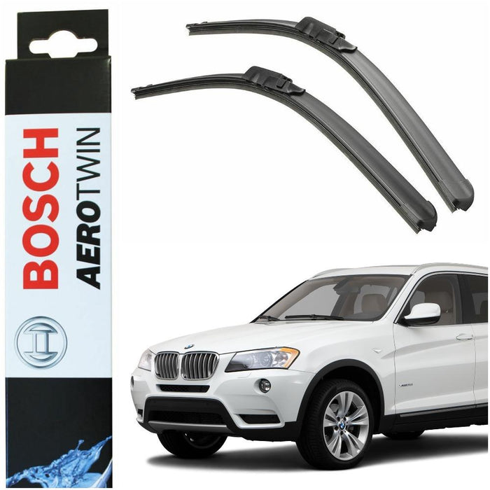 Bosch Aerotwin Front Wiper Blades Set fits BMW X3 10.10> AM310S