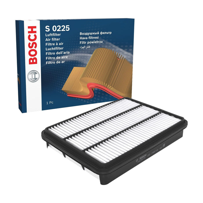 Bosch Car Air Filter S0225 fits Toyota Land Cruiser Prado D4d - 3.0 - 04-06 F026