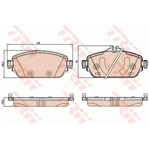 Genuine TRW Brake Pads (Front) GDB2070