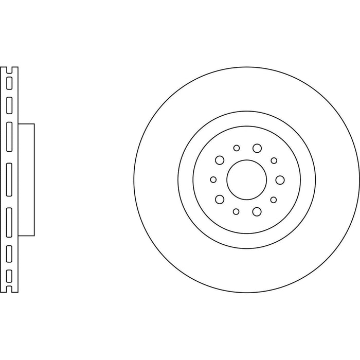 Apec Brake Disc Front Fits Alfa Romeo 147 156 Gt Gtv Spider