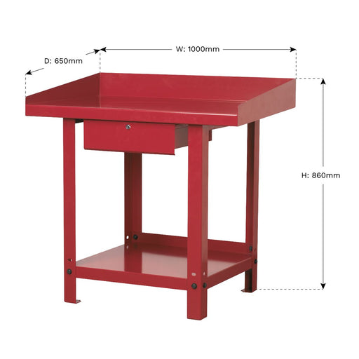 Sealey Workbench Steel 1m with 1 Drawer Sealey  - Dynamic Drive