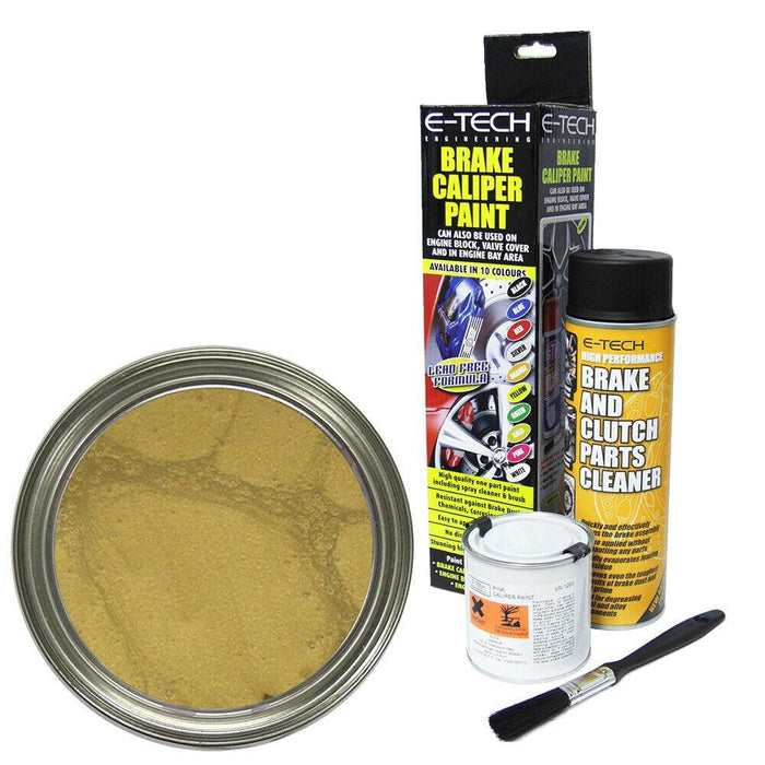 Gold E-Tech Brake Caliper Paint Also for Engine Bay Drums Car Van