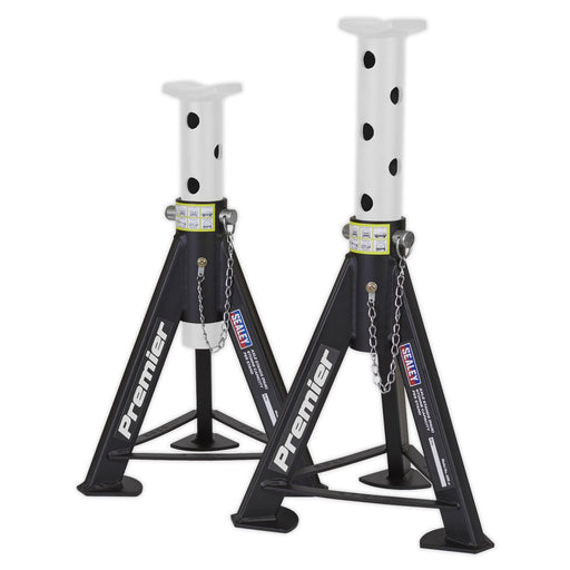 Sealey AXLe Stands (Pair) 6 Tonne Capacity per Stand White AS6 Sealey  - Dynamic Drive