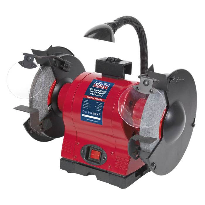 Sealey Bench Grinder200mm with Worklight 550W/230V BG200WL