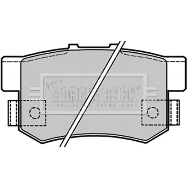 Genuine Borg & Beck Rear Brake Pads fits Honda CivicShuttleStream BBP1656 Borg & Beck  - Dynamic Drive