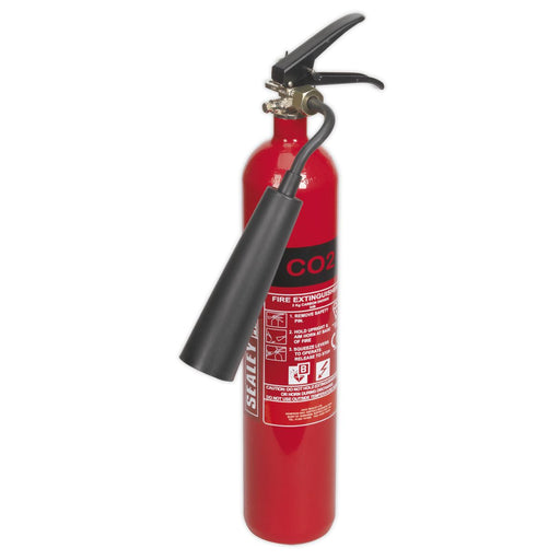 Sealey Fire Extinguisher 2kg Carbon Dioxide SCDE02 Sealey  - Dynamic Drive