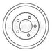 Genuine Borg & Beck Rear Brake Drum fits Ford Transit Connect 02 BBR7117 Borg & Beck  - Dynamic Drive