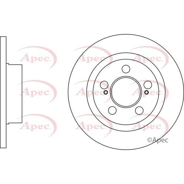 APEC Brake Disc (Rear) (Single) DSK4103 fits Toyota