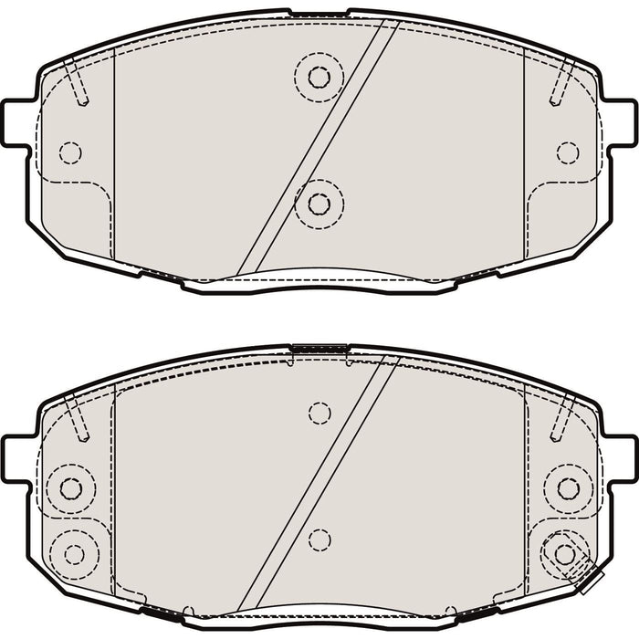 Genuine APEC Front Brake Disc & Pads Set Vented for Hyundai Kona