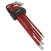 Sealey 11pc Ball Point Hex Key Set Metric Anti-Slip Extra Long Allen 1.27-10mm Sealey  - Dynamic Drive