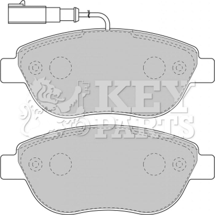 Genuine Key Parts KBP1717 Front Brake Pads-Includes Wear Indicators (Bosch)