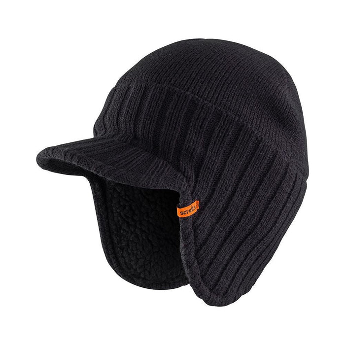 Scruffs Trade Peaked Beanie Black One Size Scruffs  - Dynamic Drive