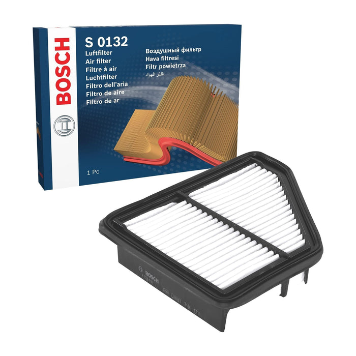 Genuine Bosch Car Air Filter S0132 fits Honda Civic iVtec - 1.4 - 08-11 F0264001