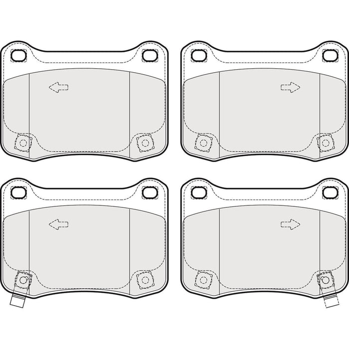 Apec Brake Pads Rear Fits Lexus Is-F