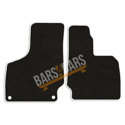 Fully Tailored White Trim Carpet Mats Audi Tt 06 ON (2 Pce) Set of 2 + 4 Clips UKB4C  - Dynamic Drive