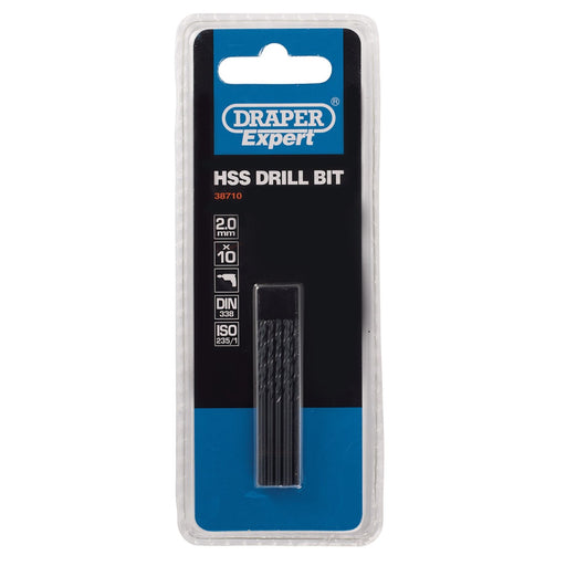 Draper HSS Drill Bit, 2.0mm (Pack of 10) 38710 Draper  - Dynamic Drive