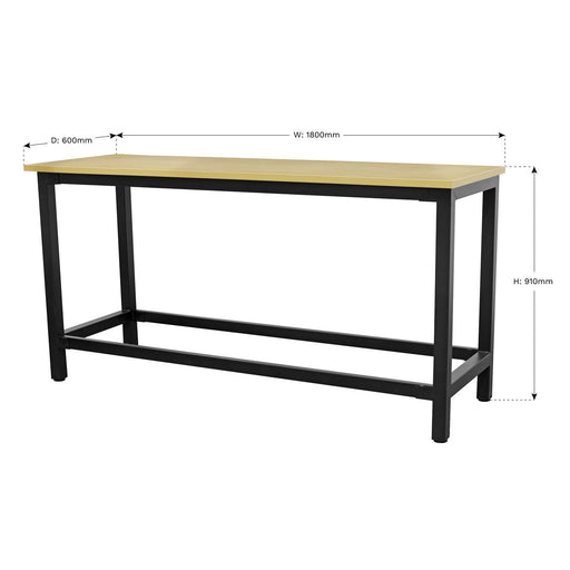 Sealey Workbench 1.8m Steel with 25mm MDF Top AP0618 Sealey  - Dynamic Drive