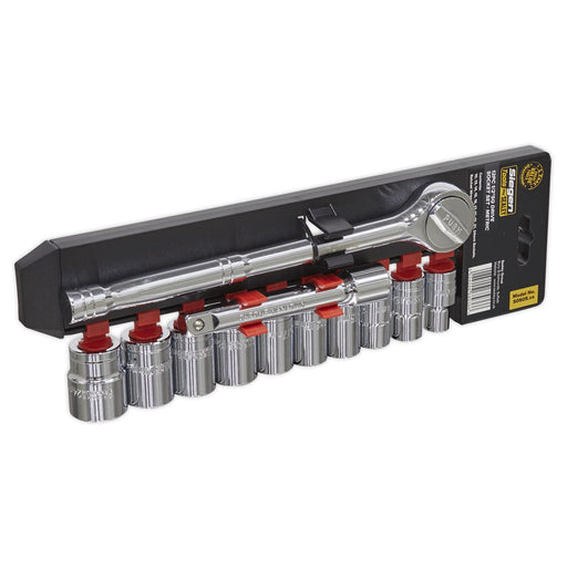 Seigen by Sealey Socket Set 12pc 1/2"Sq Drive 6pt WallDrive Metric S0505 Sealey  - Dynamic Drive