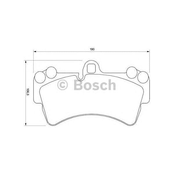 Genuine Bosch Brake Pad Set Bp448 fits Audi Q7 Quattro TDi - 3.0 - 11-15 0986424