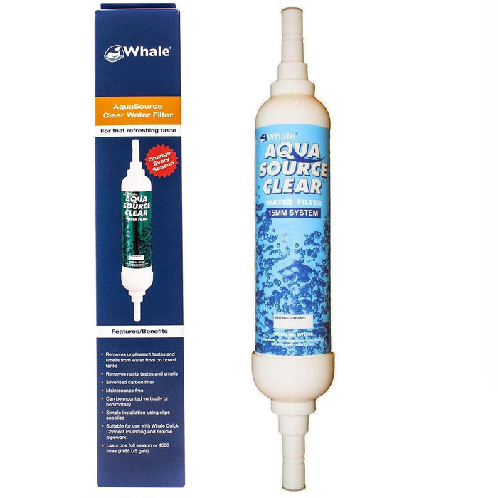 Caravan Boat Whale 15mm Aquasource Inline Water Filter 15mm Fittings WF1530 Whale  - Dynamic Drive