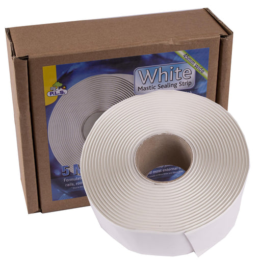 Caravan Motorhome Mastic Sealing Strip 45mm x 5m x 2.5mm Sealant Roll White PLS PLS  - Dynamic Drive