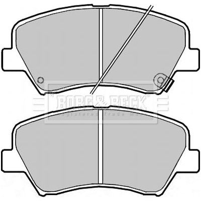 Genuine Borg & Beck Front Brake Pads fits Hyundai i30 Kia Cee'd 1111 BBP2340 Borg & Beck  - Dynamic Drive