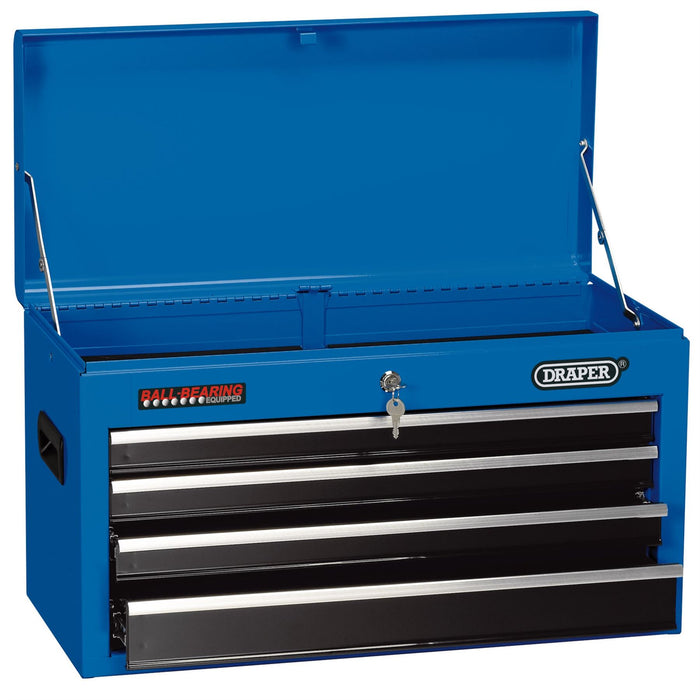 Draper Tool Chest, 4 Drawer, 26", Blue 14589