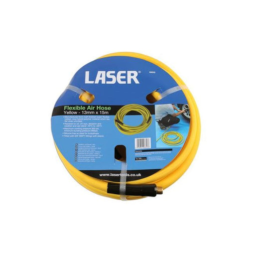 Laser Flexible Air Hose 13mm x 15m 6653 Laser Tools  - Dynamic Drive