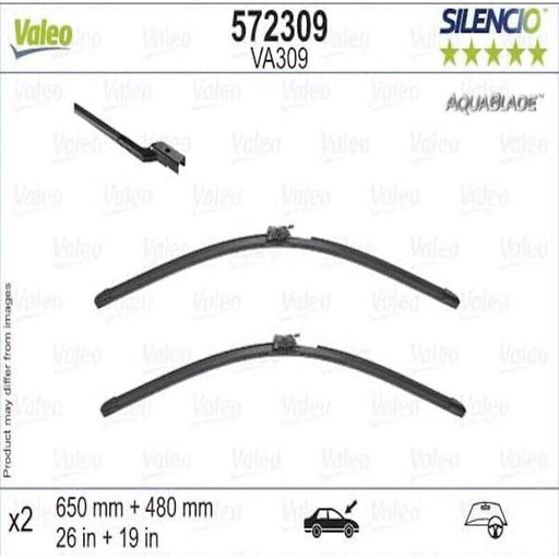 Valeo Wiper Blades Kit 572309 Automotive Part fits Volvo Xc60 Ii Heated Valeo  - Dynamic Drive