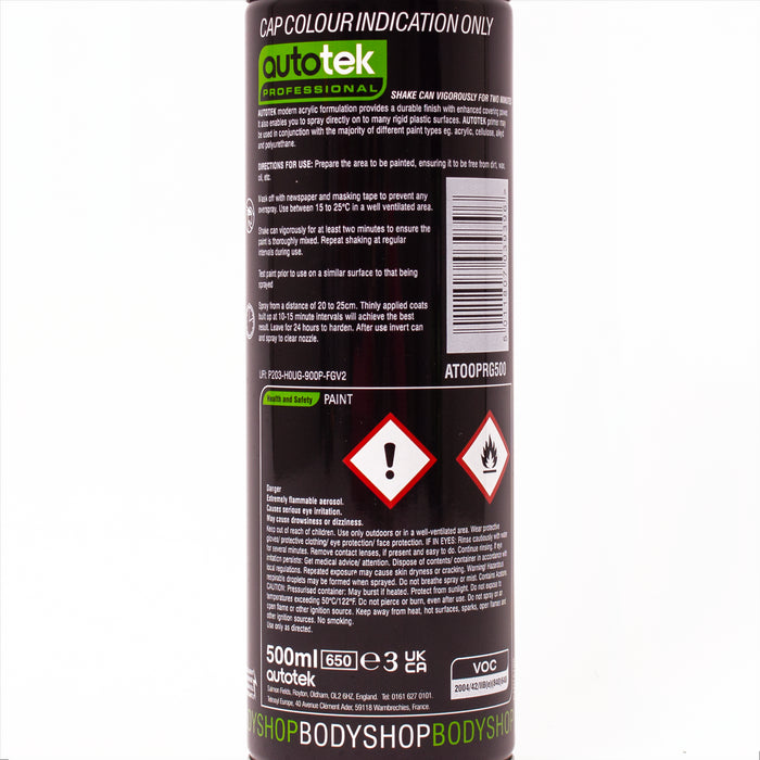 Autotek Professional Grey Primer 500Ml Spray Paint High Coverage