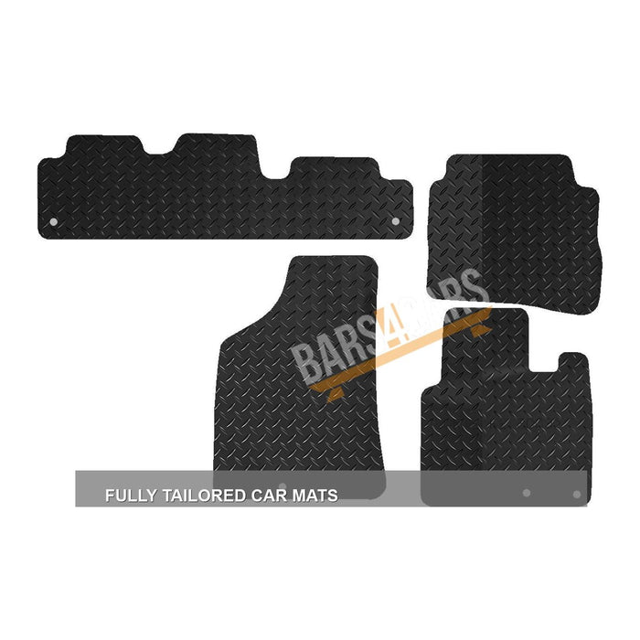 Tailored Rubber Mats fits Hyundai Santa Fe (5Pce Set) 3 Clips 2009 2010 2011 201 UKB4C  - Dynamic Drive