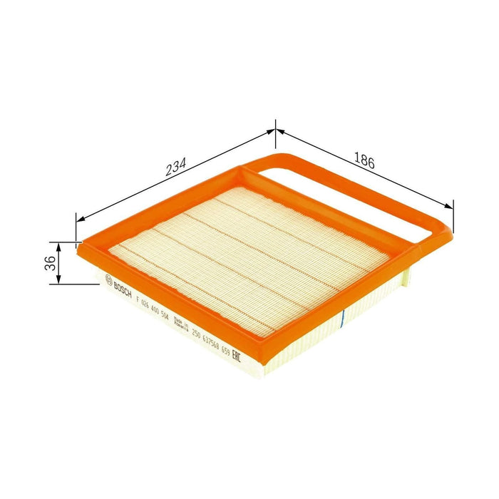 Genuine Bosch Car Air Filter S0504 fits Mercedes-Benz SL 400 - 3.0 - 16- F026400