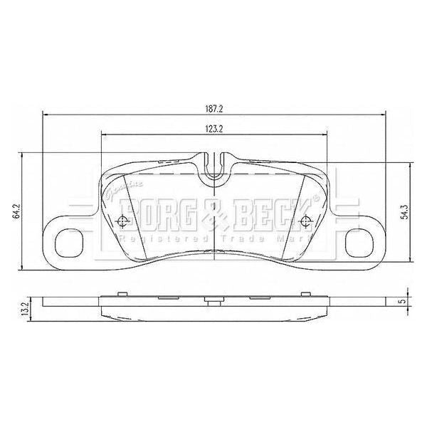 Genuine Borg & Beck Rear Brake Pads fits Porsche Cayenne 02091210 BBP2479 Borg & Beck  - Dynamic Drive